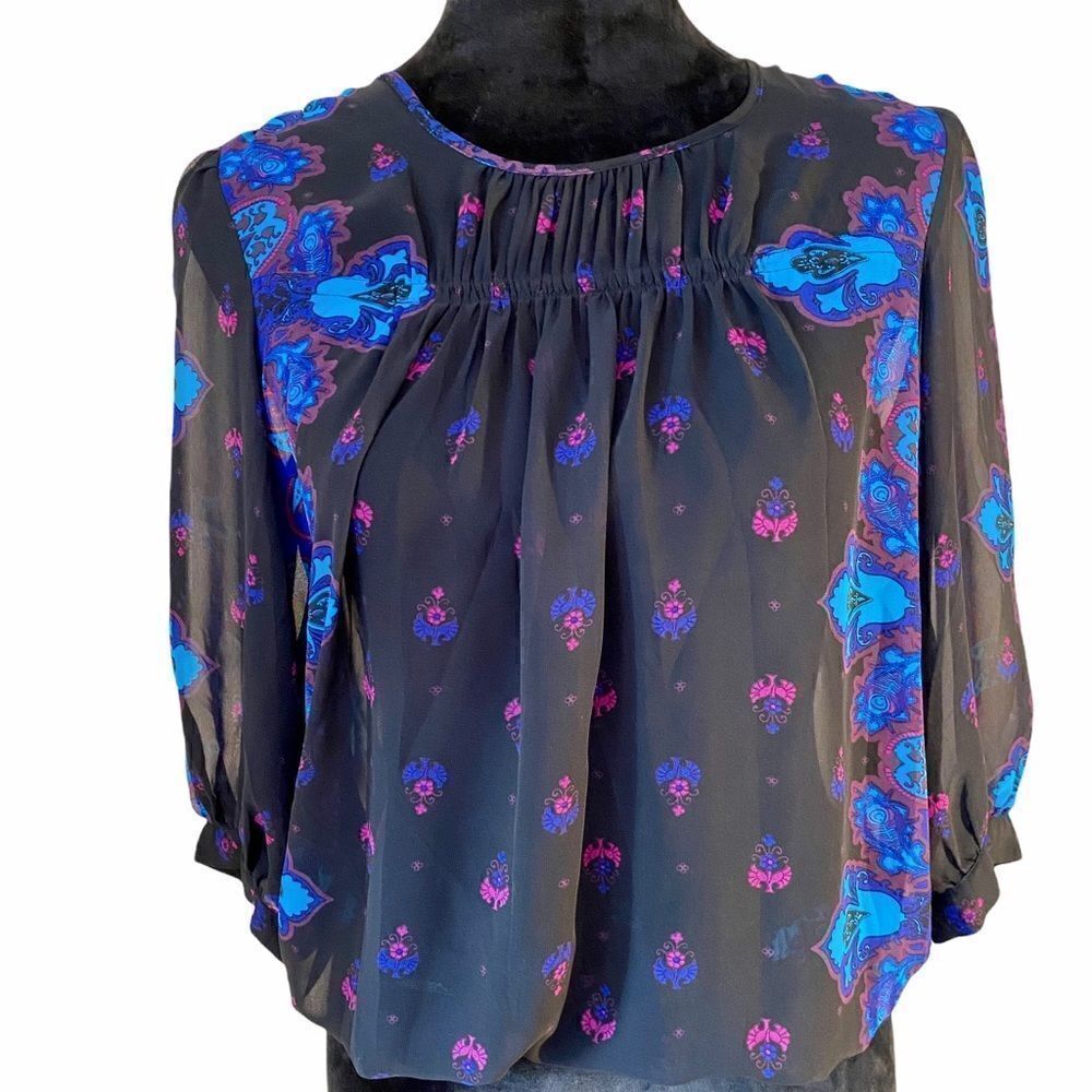 Massimo Sheer 3/4 Sleeve Blouse, Sz. S